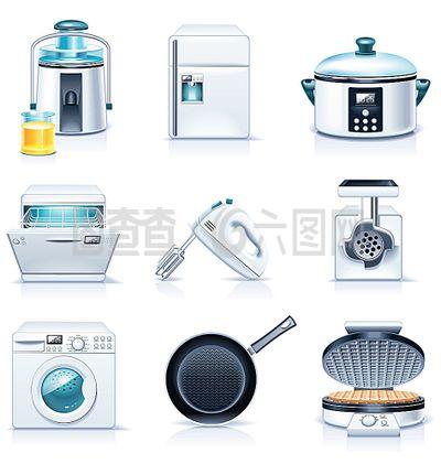 卡通廚房電器圖標(biāo)